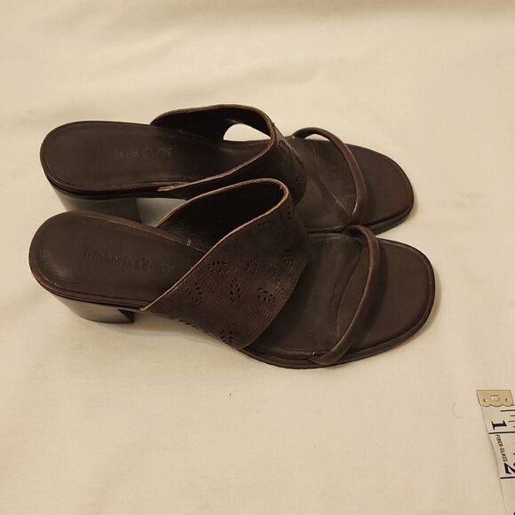 Timberland slip on block heel sandals size 7w - Picture 1 of 7